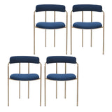 Open Back Microfiber Upholstered Dining Arm Chair Image - 18