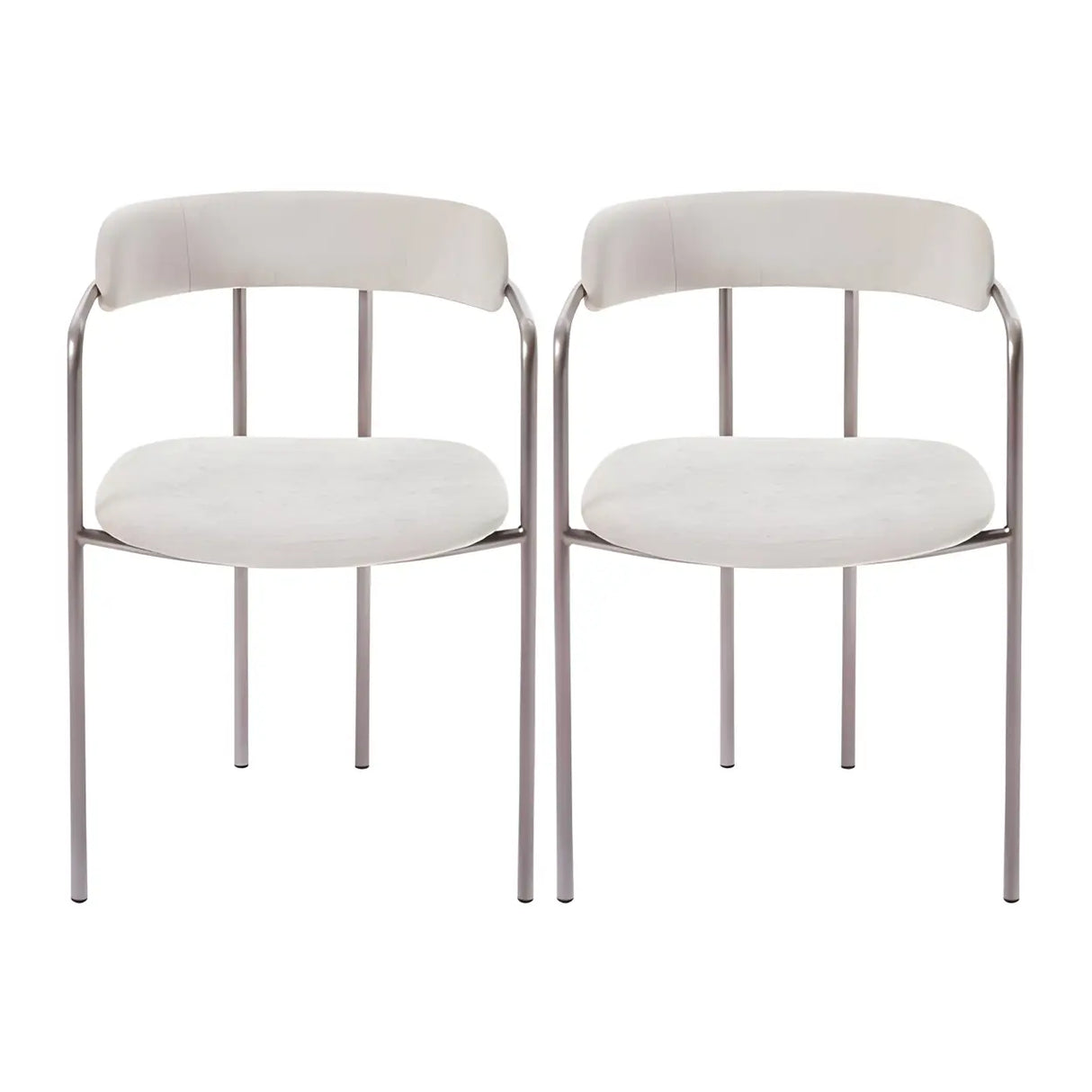 Open Back Microfiber Upholstered Dining Arm Chair Image - 22