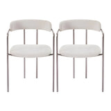 Open Back Microfiber Upholstered Dining Arm Chair Image - 22