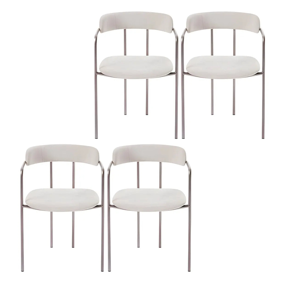 Open Back Microfiber Upholstered Dining Arm Chair Image - 23