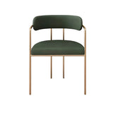 Open Back Microfiber Upholstered Dining Arm Chair Image - 2