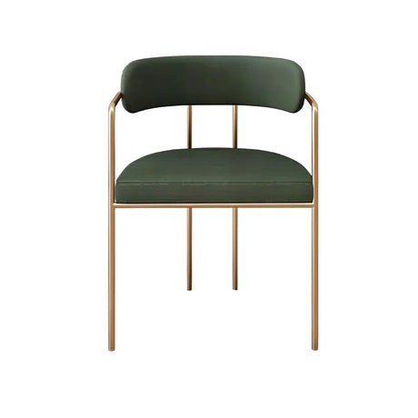 Open Back Microfiber Upholstered Dining Arm Chair Image - 2