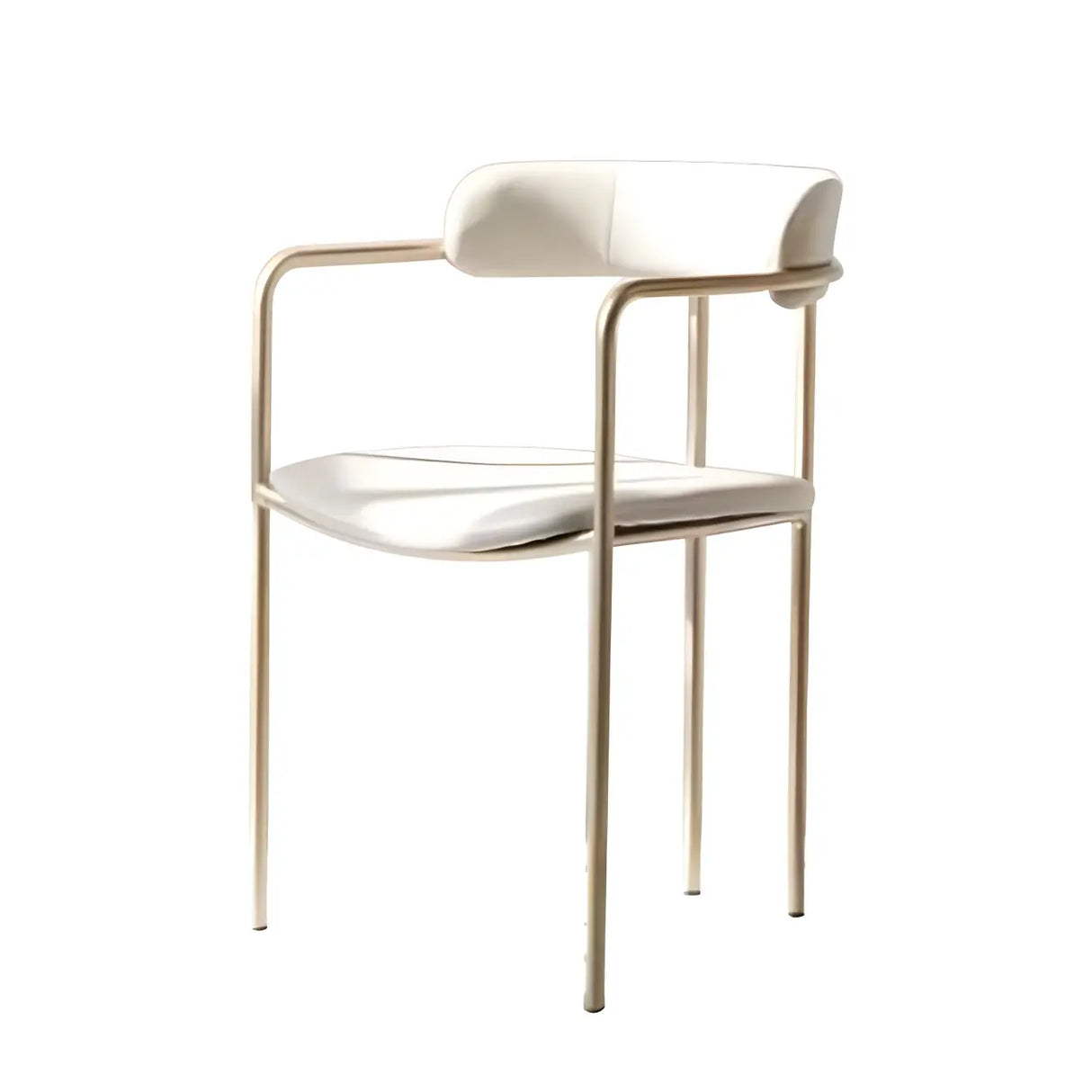 Open Back Microfiber Upholstered Dining Arm Chair Image - 8