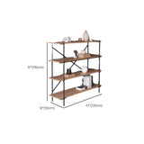 Open Back Modern Vertical Metal Frame Etagere Bookcase Image - 18