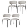 Open Back Velour Dining Side Chair with Metal Legs Image - 15