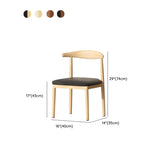 Open Curved Back Cotton Upholstery Side Dining Chair Image - 25