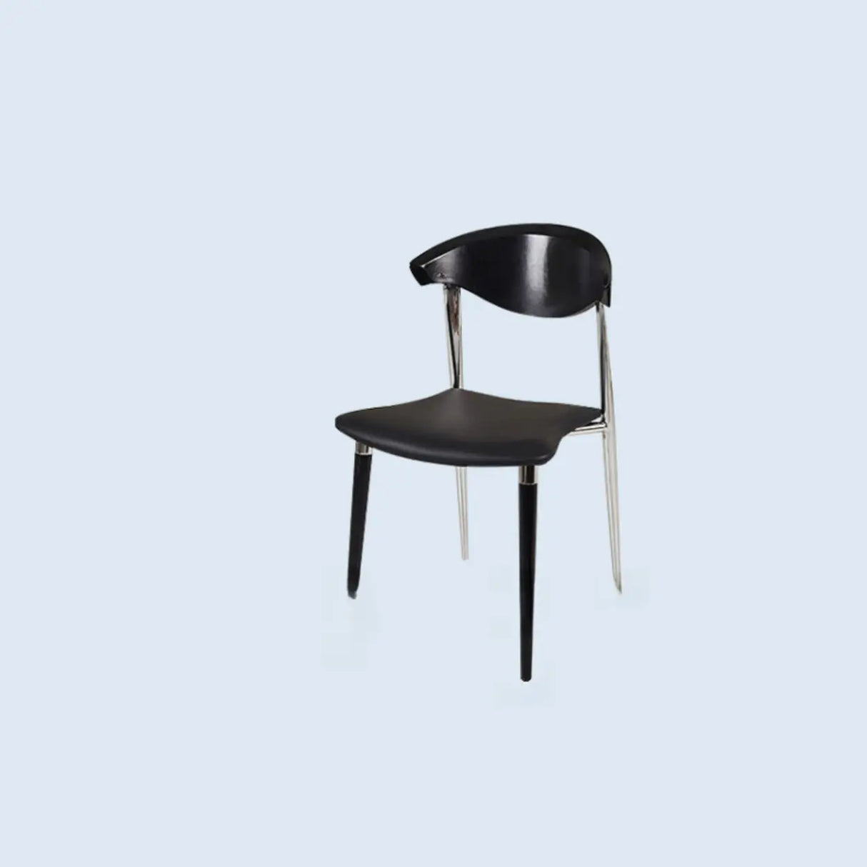 Open Curved Back Upholstered Wood Dining Chair Cherry Image - 12
