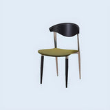 Open Curved Back Upholstered Wood Dining Chair Cherry Image - 18