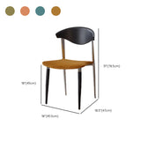 Open Curved Back Upholstered Wood Dining Chair Cherry Image - 24