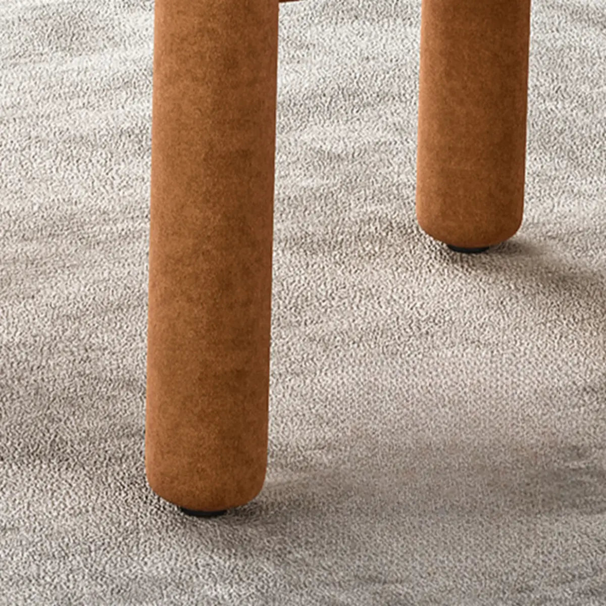 Open Curved Slat Back Upholstered Arm Dining Chair Image - 9