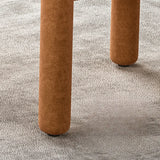 Open Curved Slat Back Upholstered Arm Dining Chair Image - 9