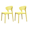 Open Low Back Armless Dining Side Chair in Multi-Color Image - 30