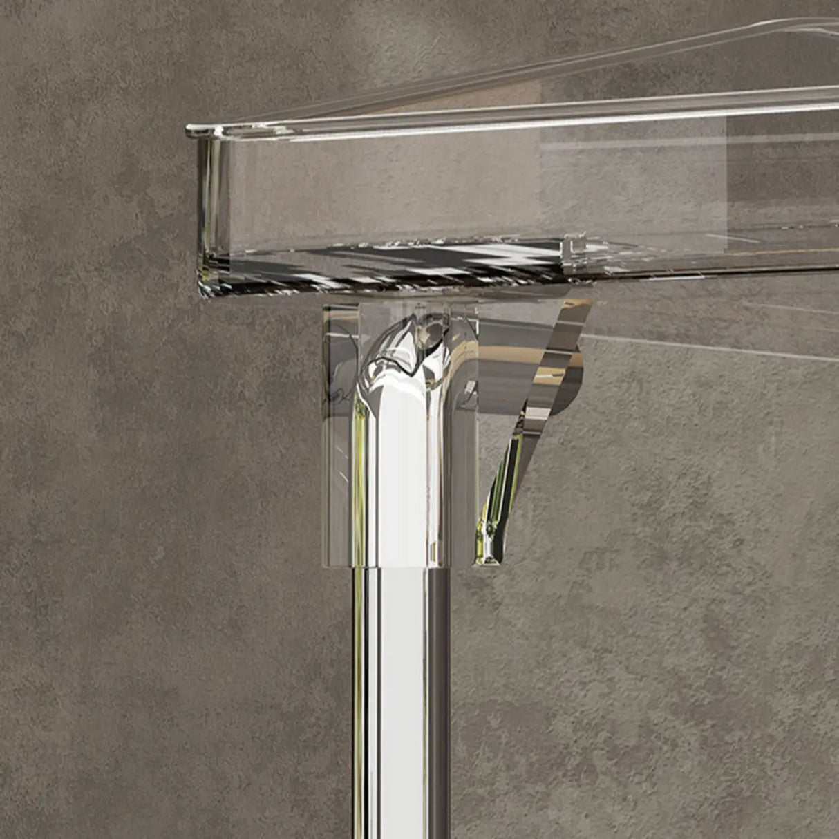 Open Simple Two-Tier Metal Glass Storage Bookshelf Image - 6
