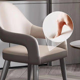 Open Standard Back Heights Faux Leather Arm Chair Image - 12