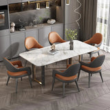 Open Standard Back Heights Faux Leather Arm Chair Image - 1