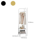 Open Storage Bedside Metal Hall Tree with Shelves #size