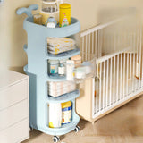 Open Storage Tall Height Kids Nightstand with Shelves Image - 13