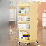 Open Storage Tall Height Kids Nightstand with Shelves Image - 9