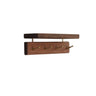 Open Storage Walnut Wall-Mounted Coat Rack with Shelf Image - 7