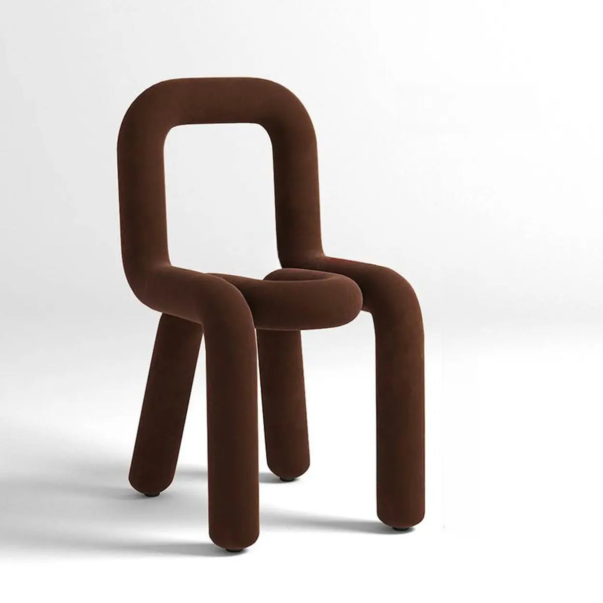 Open Unique Shaped Armless Upholstered Dining Chairs Image - 13