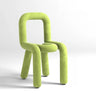 Open Unique Shaped Armless Upholstered Dining Chairs Image - 15