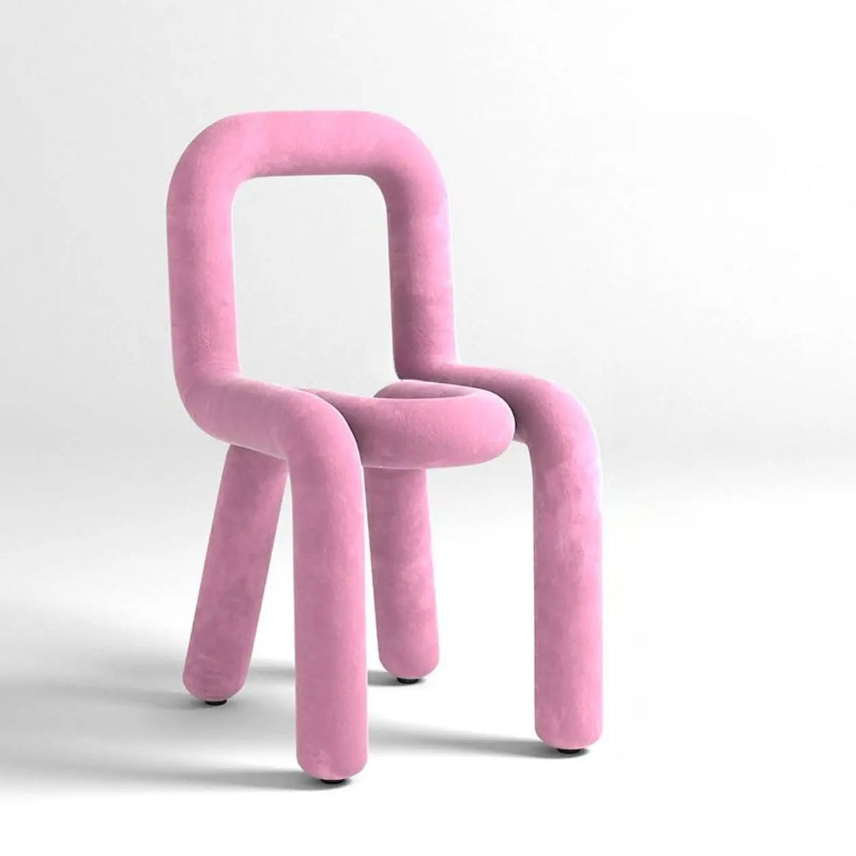 Open Unique Shaped Armless Upholstered Dining Chairs Image - 17