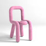 Open Unique Shaped Armless Upholstered Dining Chairs Image - 17