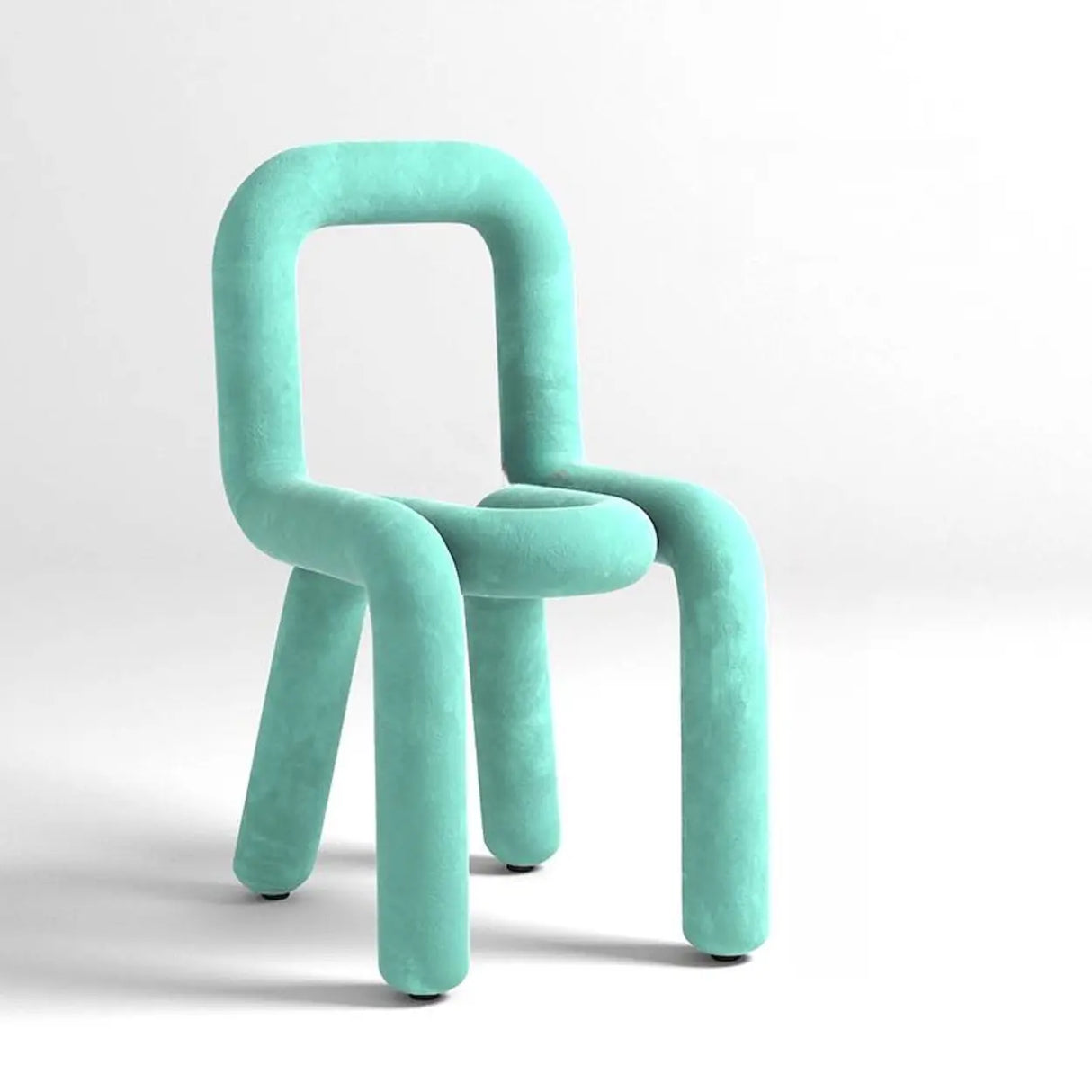 Open Unique Shaped Armless Upholstered Dining Chairs Image - 23