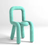 Open Unique Shaped Armless Upholstered Dining Chairs Image - 23