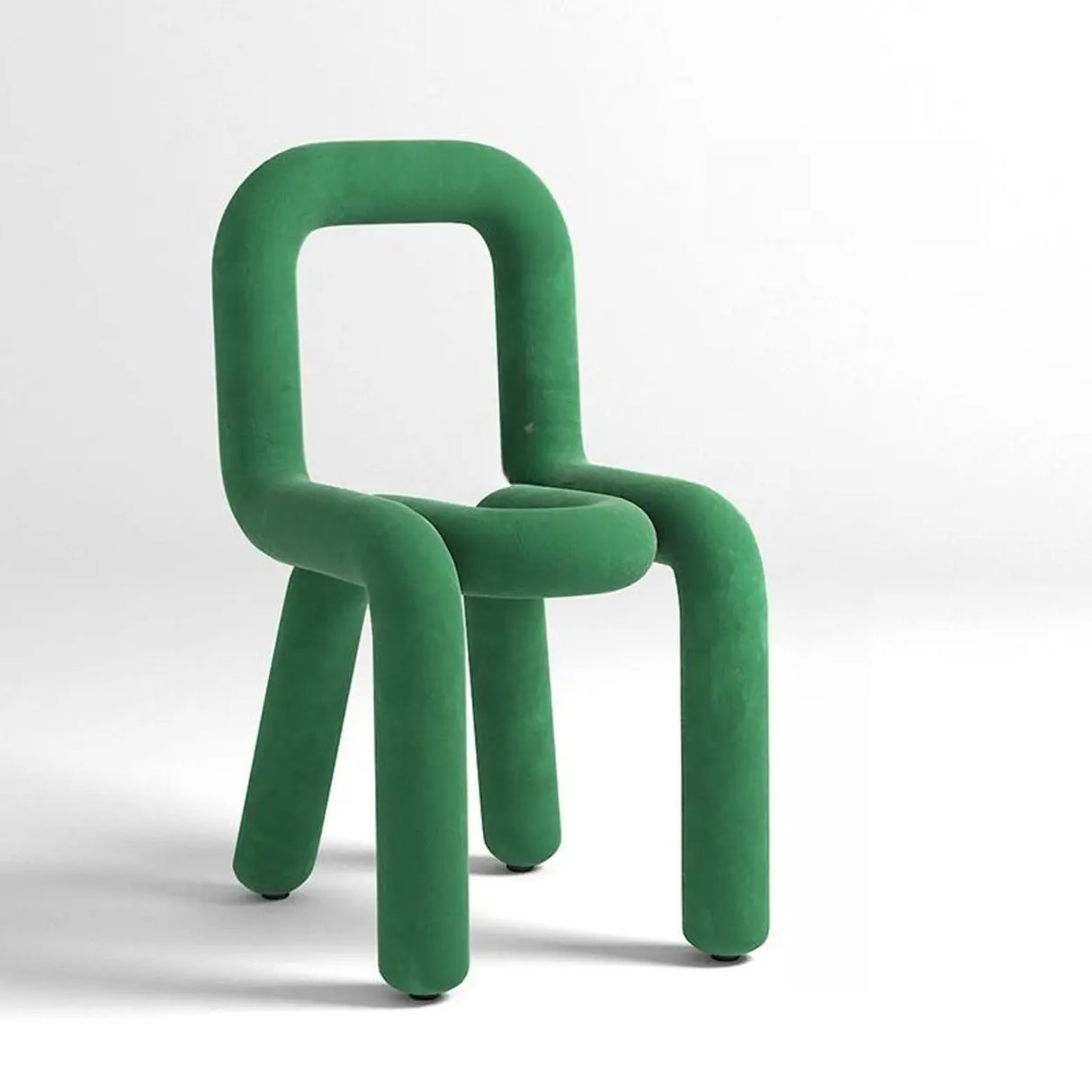 Open Unique Shaped Armless Upholstered Dining Chairs Image - 24