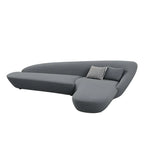 Orange Curved Tight Back Reception Sofa with Pillow Image - 15