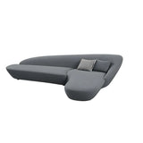Orange Curved Tight Back Reception Sofa with Pillow Image - 16