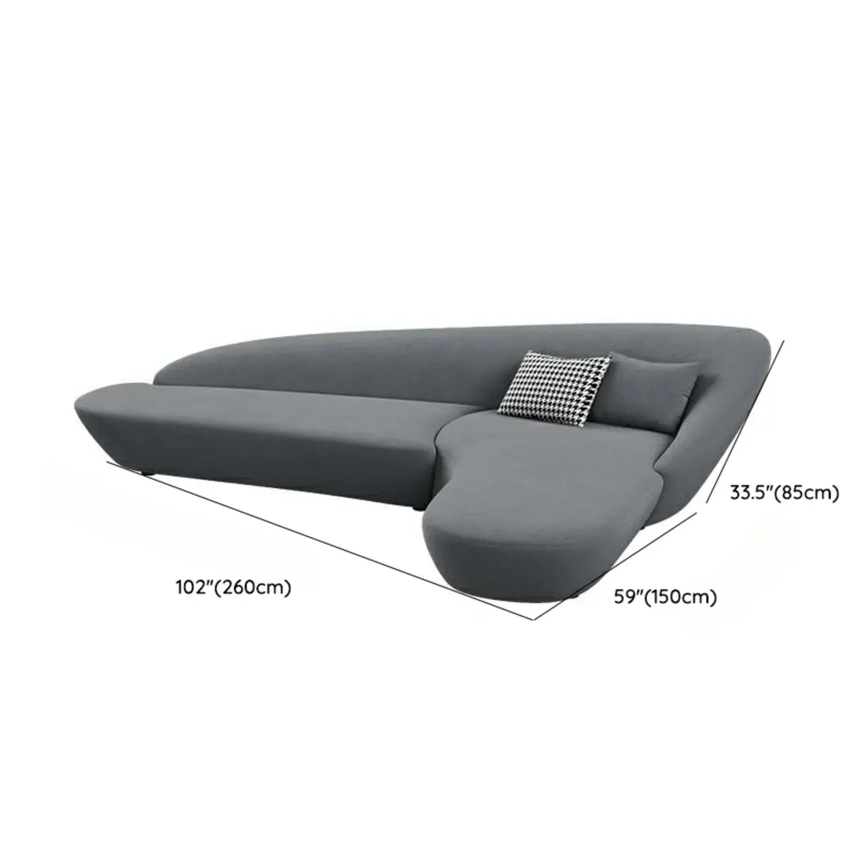 Orange Curved Tight Back Reception Sofa with Pillow Image - 21