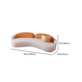 Orange Curved Waterproof Leather Sofa Seating Group Image - 27