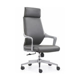 Orange Ergonomic Leather Lumbar Support Office Chair Image - 10