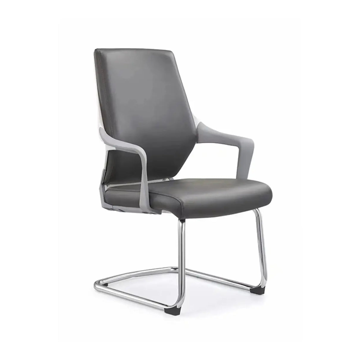 Orange Ergonomic Leather Lumbar Support Office Chair Image - 5