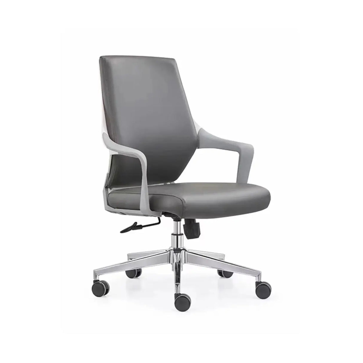 Orange Ergonomic Leather Lumbar Support Office Chair Image - 7