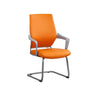 Orange Ergonomic Leather Lumbar Support Office Chair Image - 9