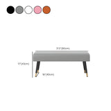 Orange Faux Leather Cushioned Bedroom Bench with Legs Image - 15