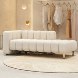 Orange Flannel Upholstered Corner Left-Arm Chaise Image - 7