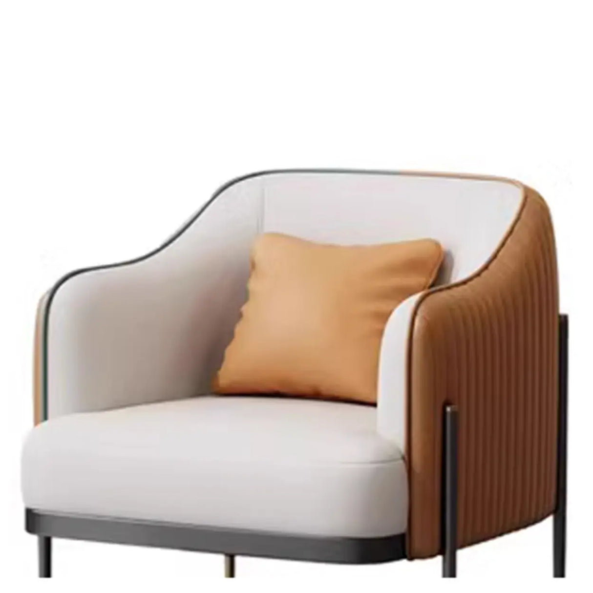 Orange Green Metal Frame Sofa Seating Group with Legs Image - 10