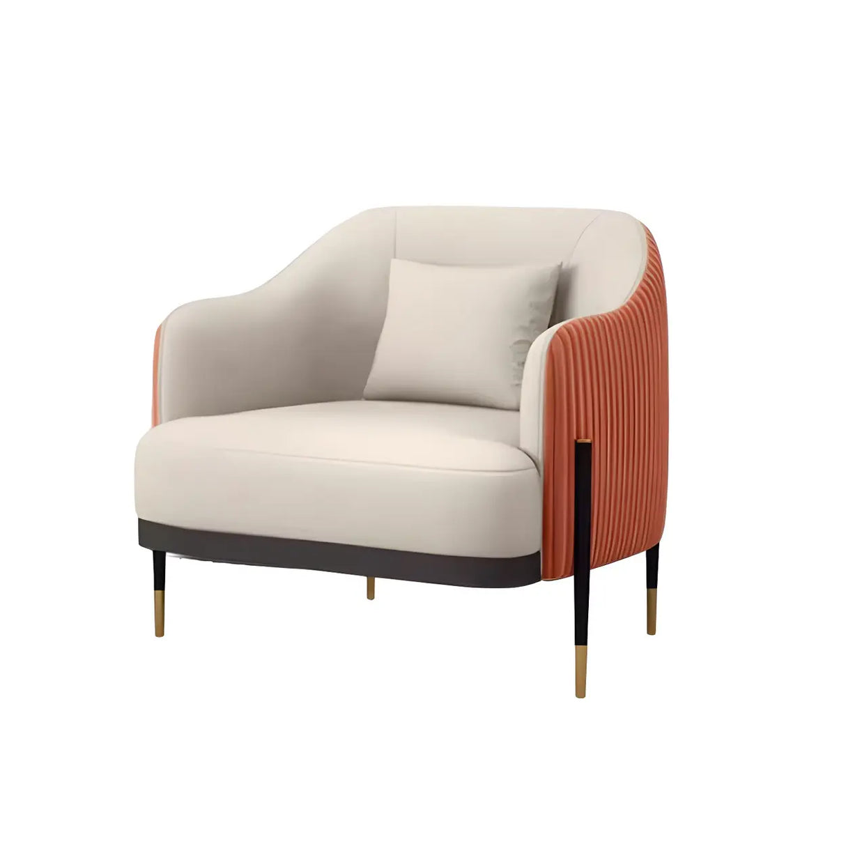 Orange Green Metal Frame Sofa Seating Group with Legs Image - 3