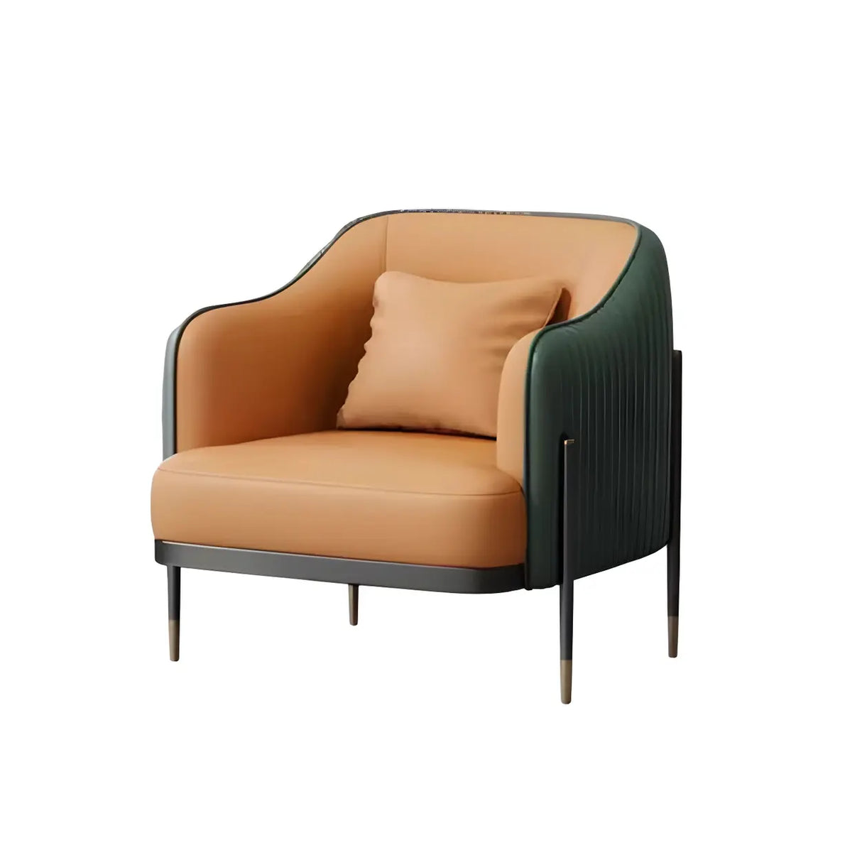 Orange Green Metal Frame Sofa Seating Group with Legs Image - 5