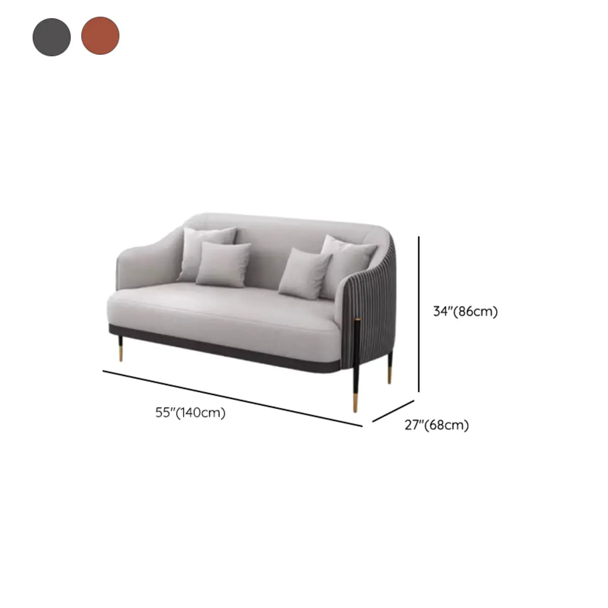 Orange Green Metal Frame Sofa Seating Group with Legs Image - 16