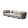 Orange Grey Leather Upholstered Back Reception Sofa Set Image - 10