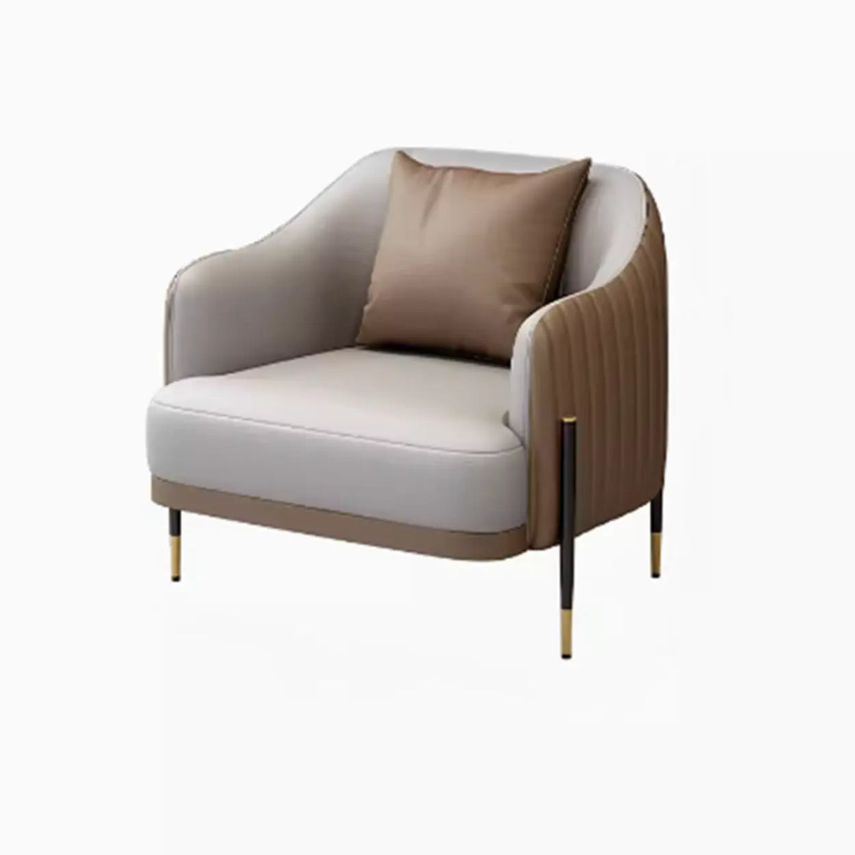 Orange Grey Leather Upholstered Back Reception Sofa Set Image - 20