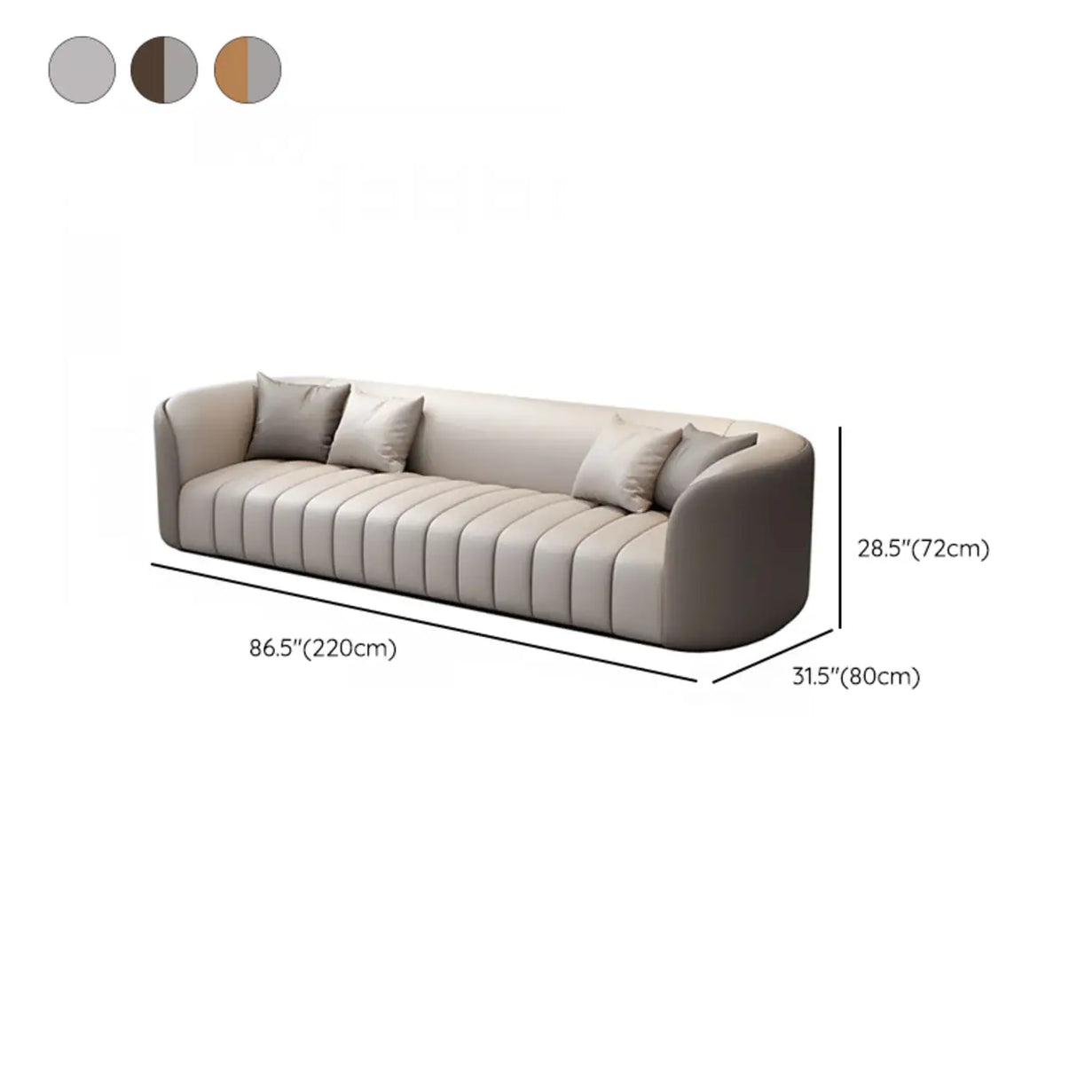 Orange Grey Leather Upholstered Back Reception Sofa Set Image - 25