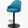 Orange Leather Armrest Adjustable Swivel Bar Stool Image - 13