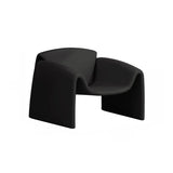Orange Leather Fixed Back Sled Arm Chair with Pillow Image - 14