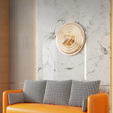 Orange Leather Square Arm Pillow Back 3 Seats Sofa Image - 4